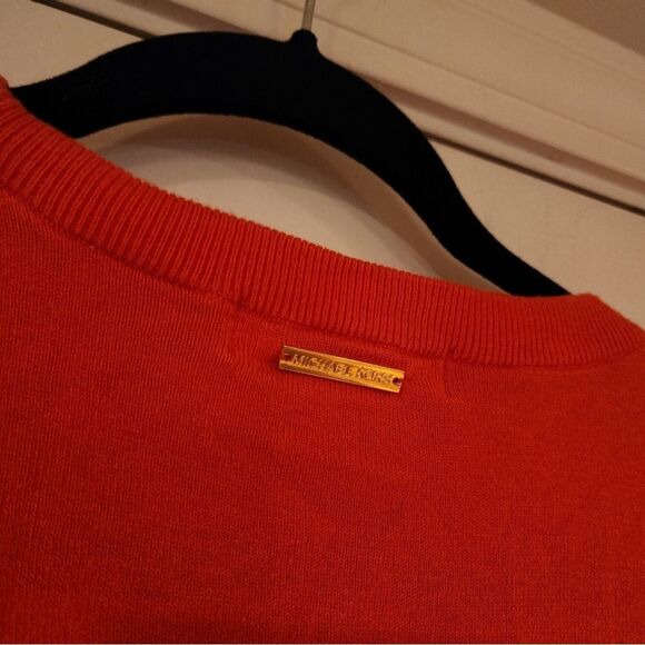 Michael Kors coral colored studded sweater M - Picture 4 of 5